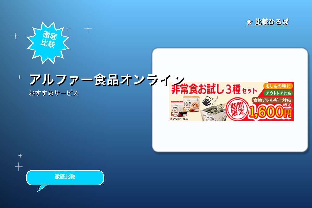 アルファー食品 評判・特徴ロゴ